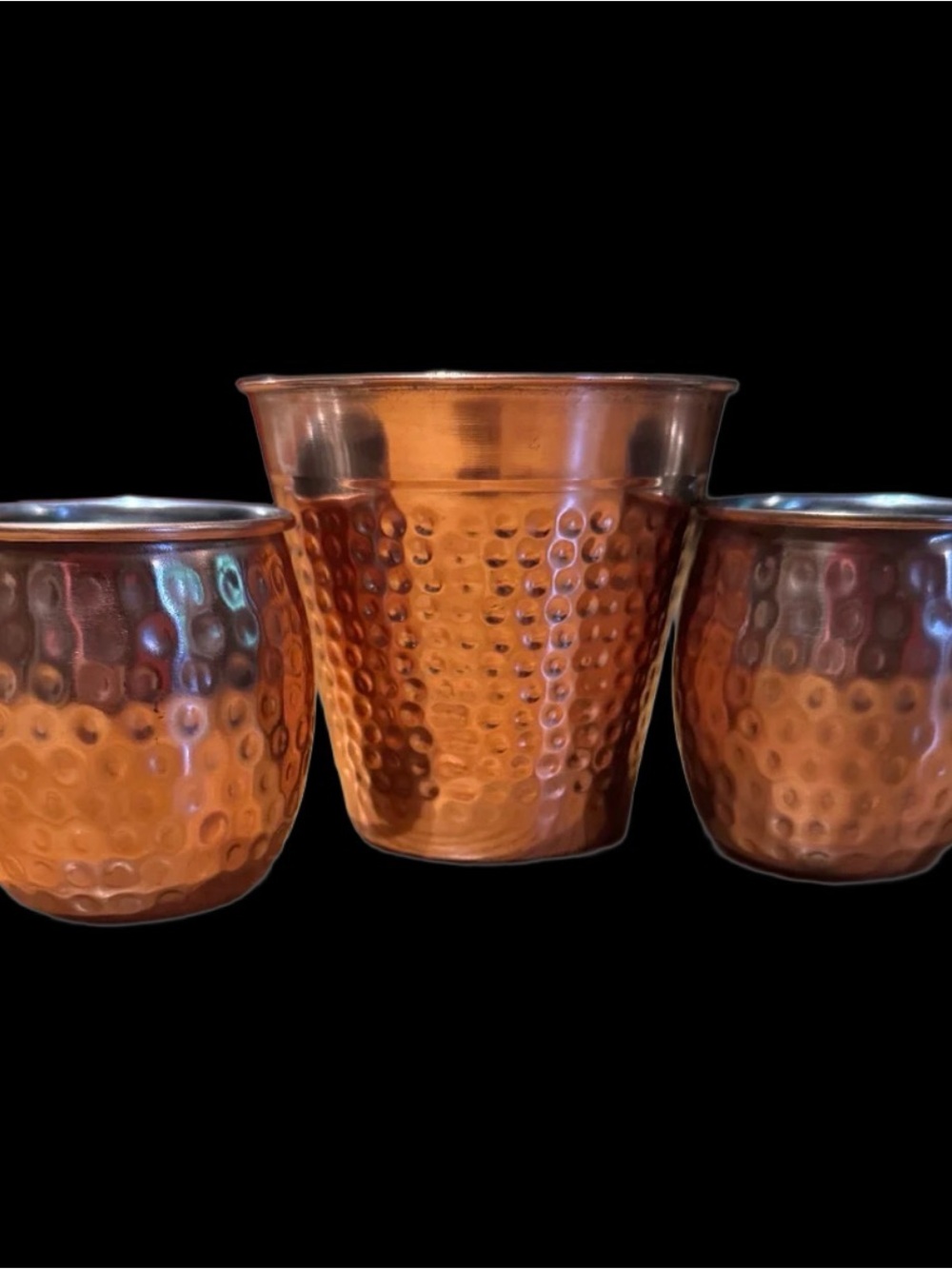 Hammered Copper Drinkware Set - Copper Finish